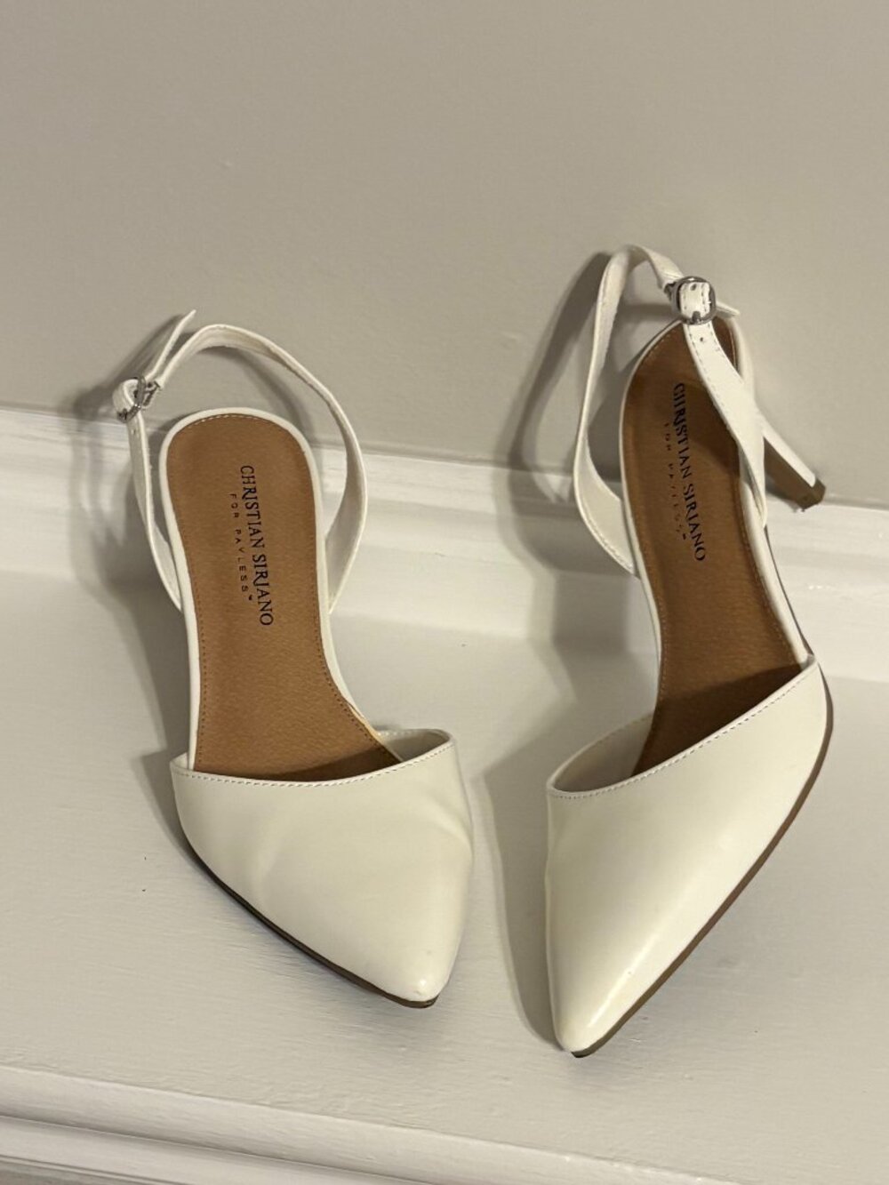Christian Siriano White Heel Shoes Size 7.5